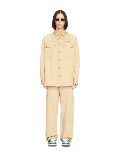 Off-White Stitch Cotgab Milit Overshir Grey