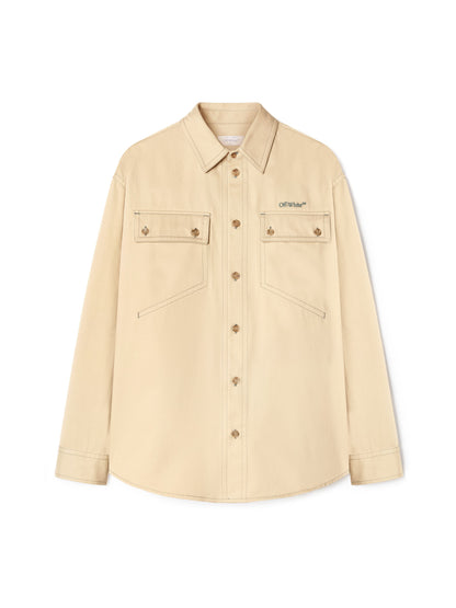 Off-White Stitch Cotgab Milit Overshir Grey
