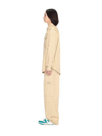 Off-White Stitch Cotgab Milit Overshir Grey