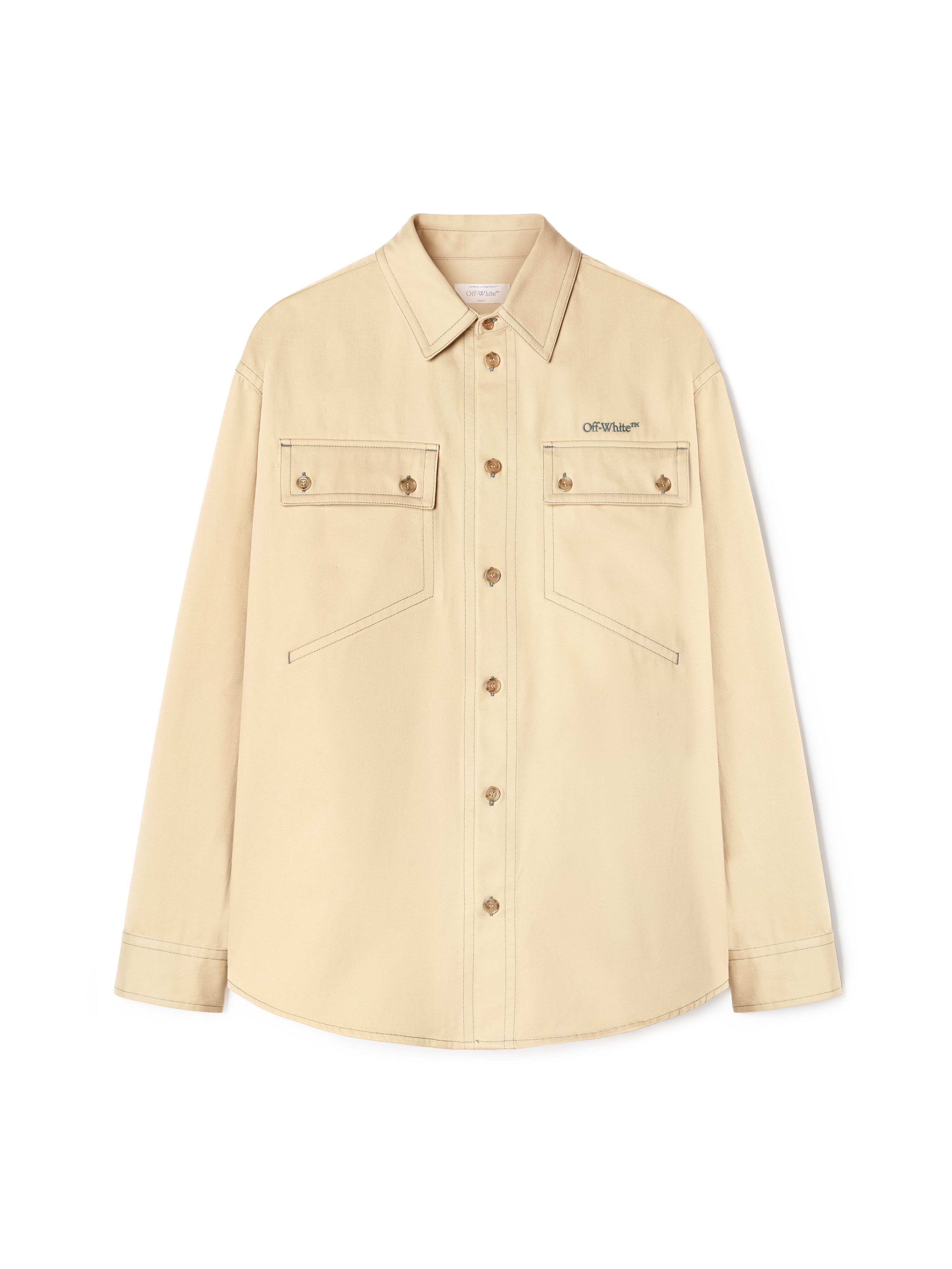 Off-White Stitch Cotgab Milit Overshir Grey