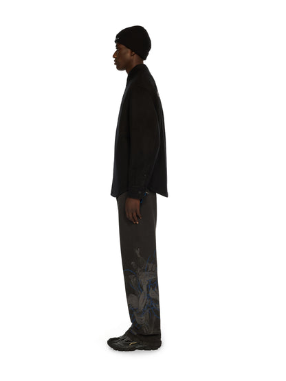 Off-White Quote Military Cashmere Overshirt Black