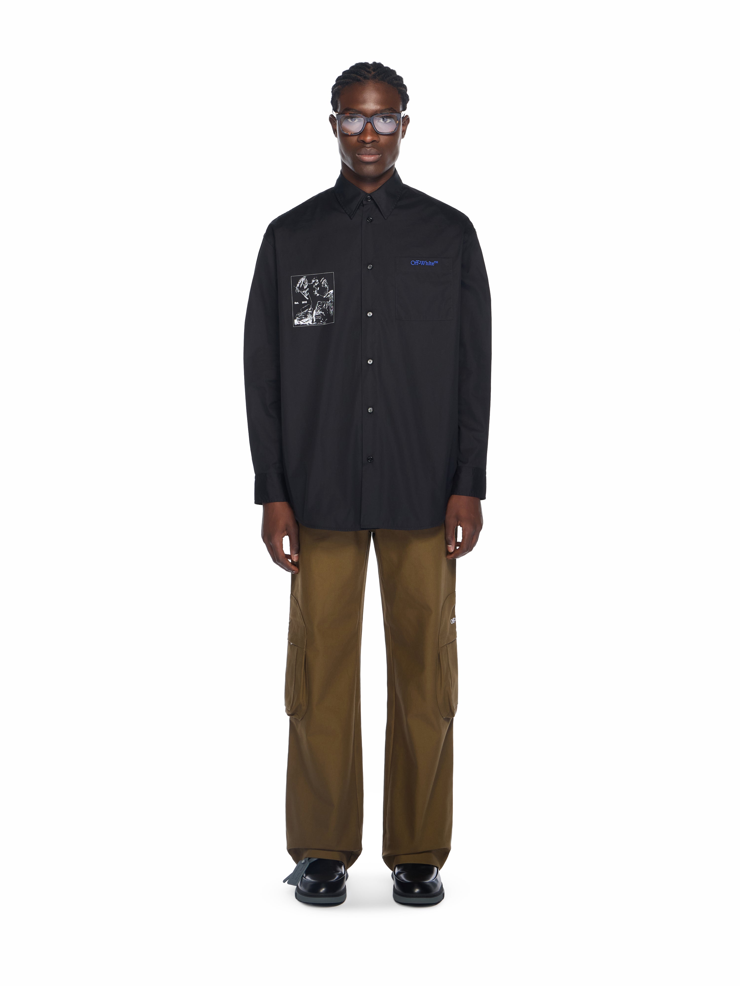 Off-White Faded Painting Over Shirt Black