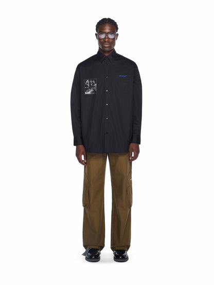 Off-White Faded Painting Over Shirt Black