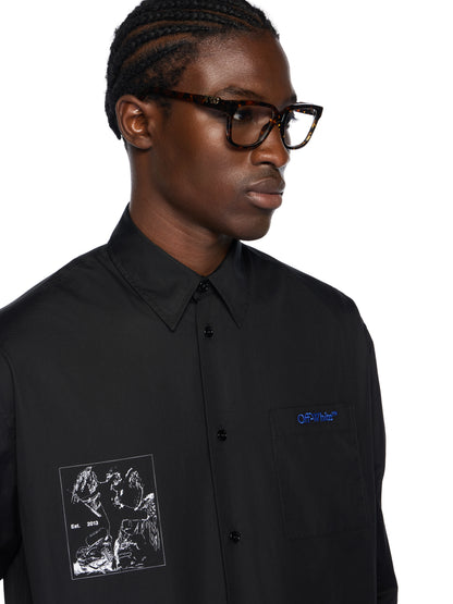 Off-White Faded Painting Over Shirt Black