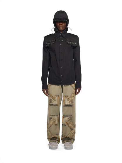 Off-White Studded Hooded Visor Arrow Shirt None