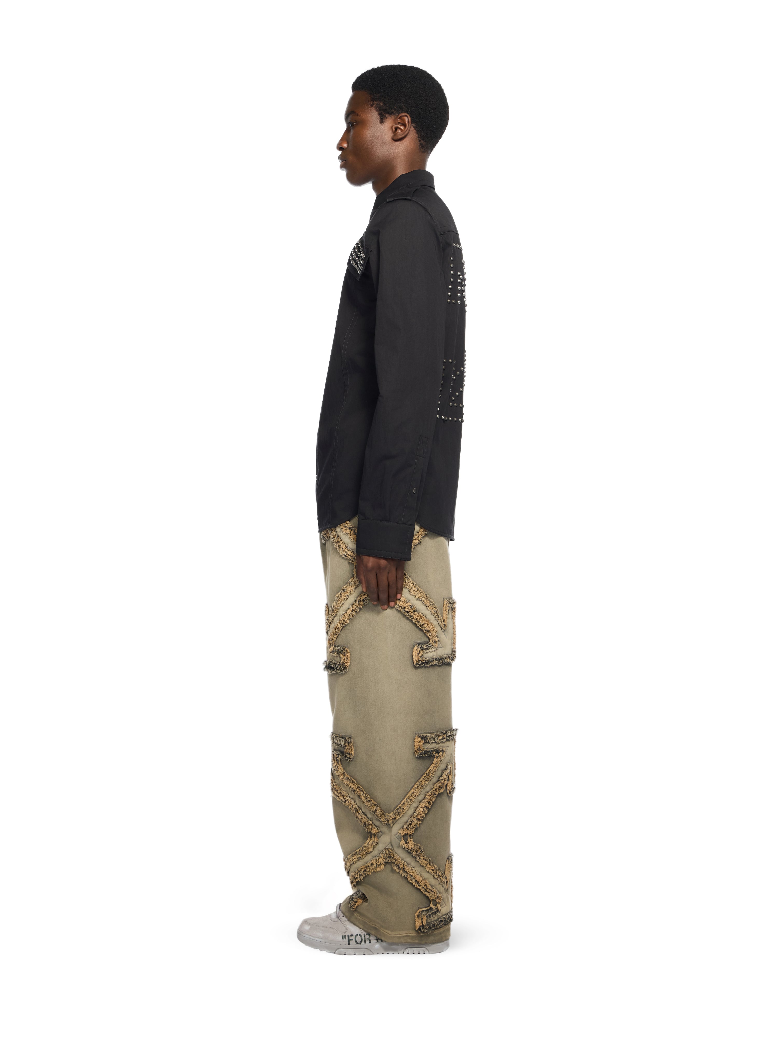 Off-White Studded Hooded Visor Arrow Shirt None