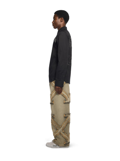 Off-White Studded Hooded Visor Arrow Shirt None