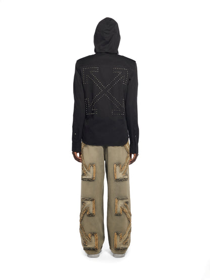 Off-White Studded Hooded Visor Arrow Shirt None