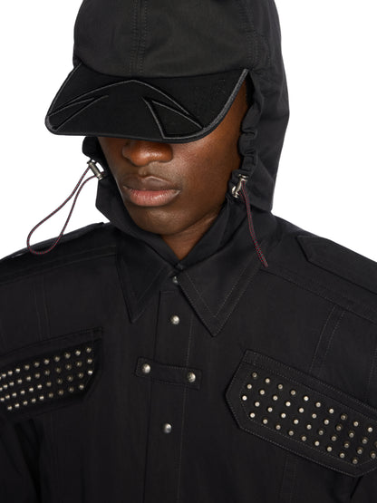 Off-White Studded Hooded Visor Arrow Shirt None