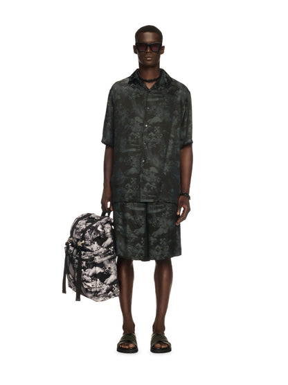 Off-White Black Jacquard Fresco Bowling Shirt