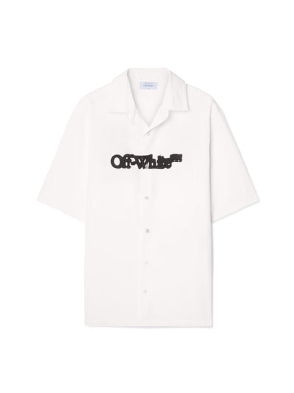 Off-White White Spray Arrow Bowling Shirt