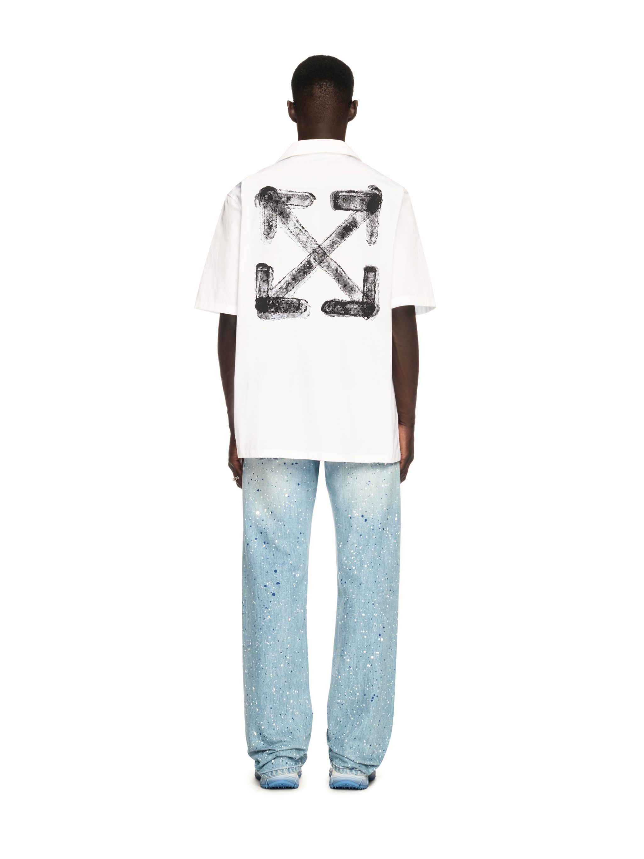 Off-White White Spray Arrow Bowling Shirt