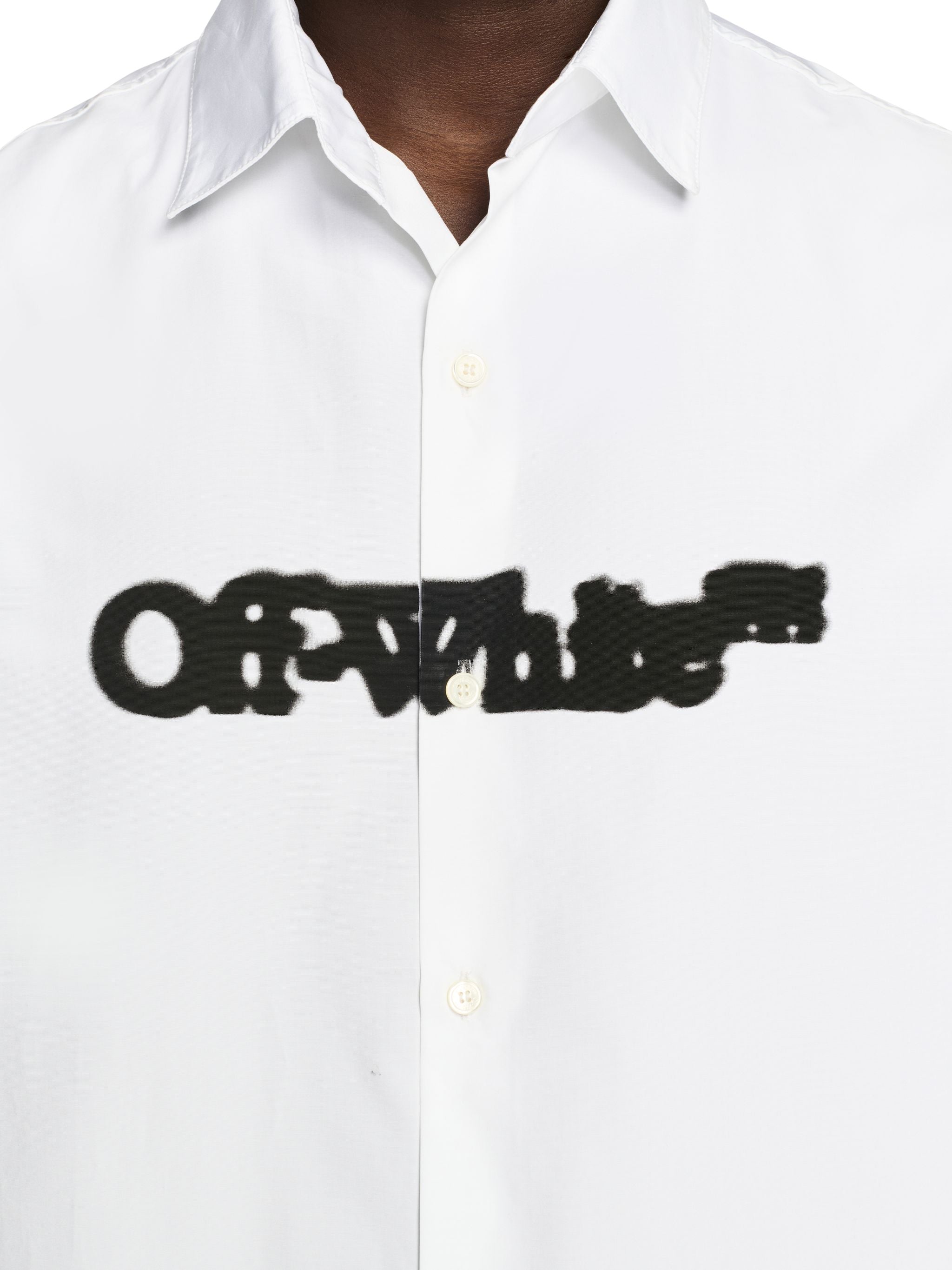 Off-White White Spray Arrow Bowling Shirt