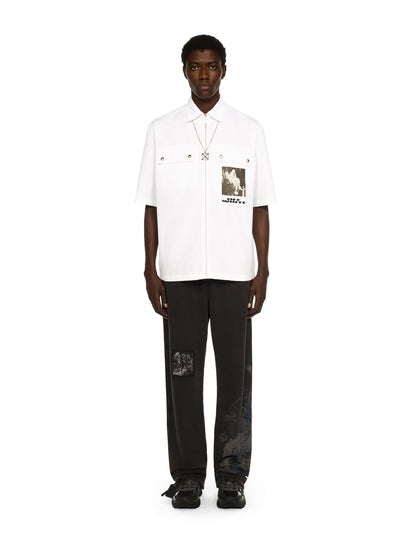 Off-White Xerox Star Zip Bowling Shirt