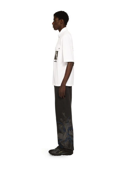 Off-White Xerox Star Zip Bowling Shirt