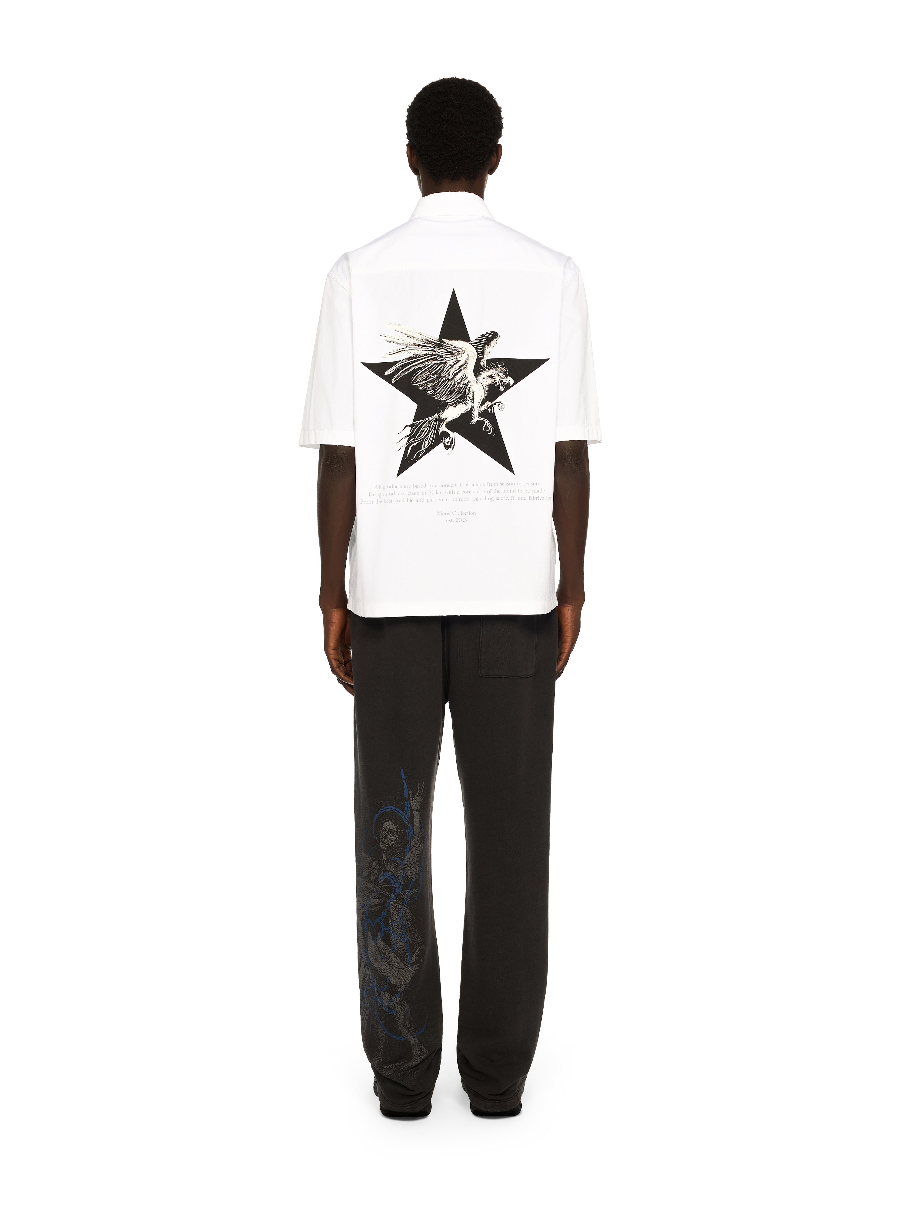 Off-White Xerox Star Zip Bowling Shirt