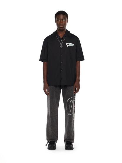 Off-White Tape Logo Bowling Shirt Black