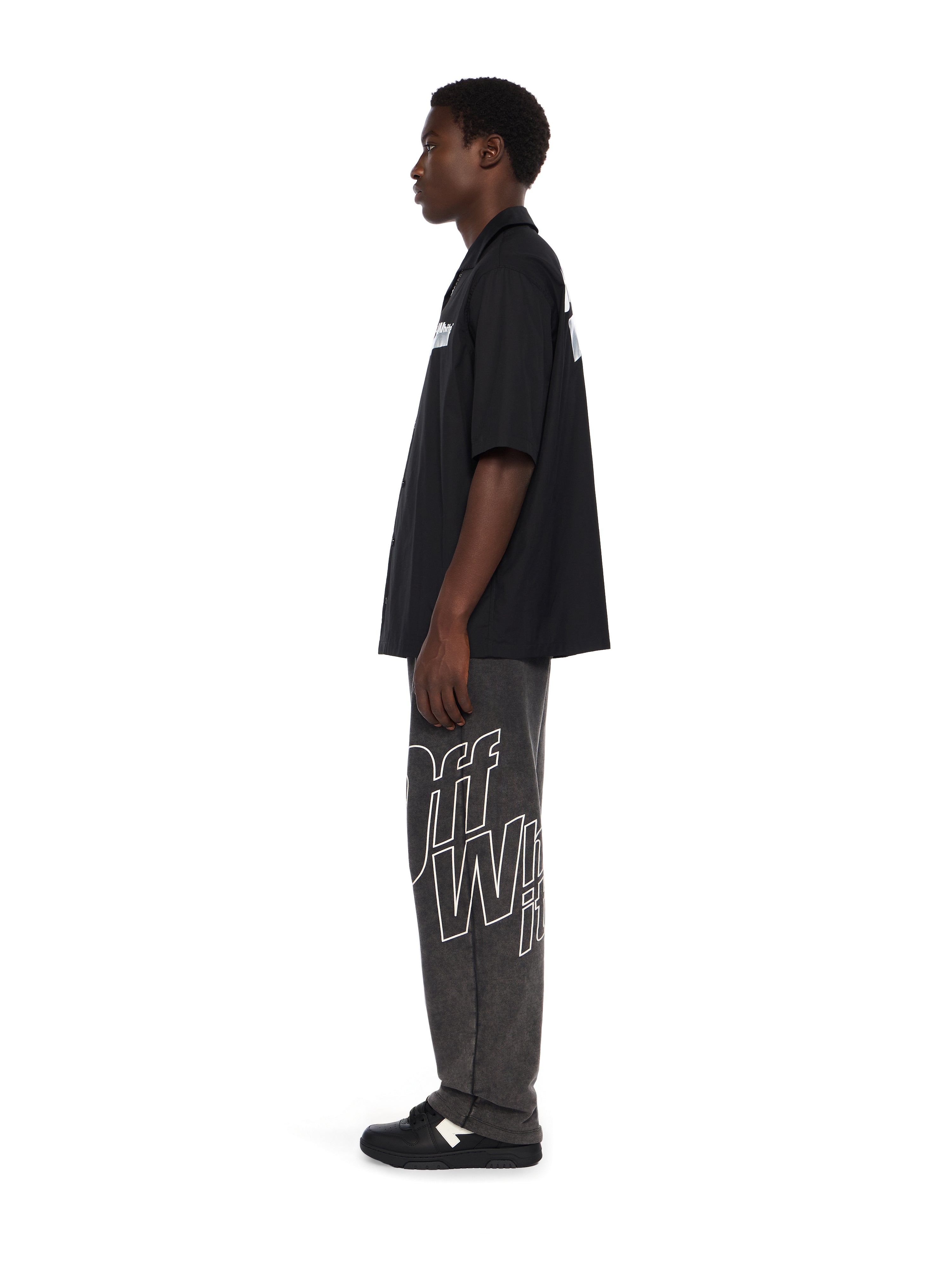Off-White Tape Logo Bowling Shirt Black