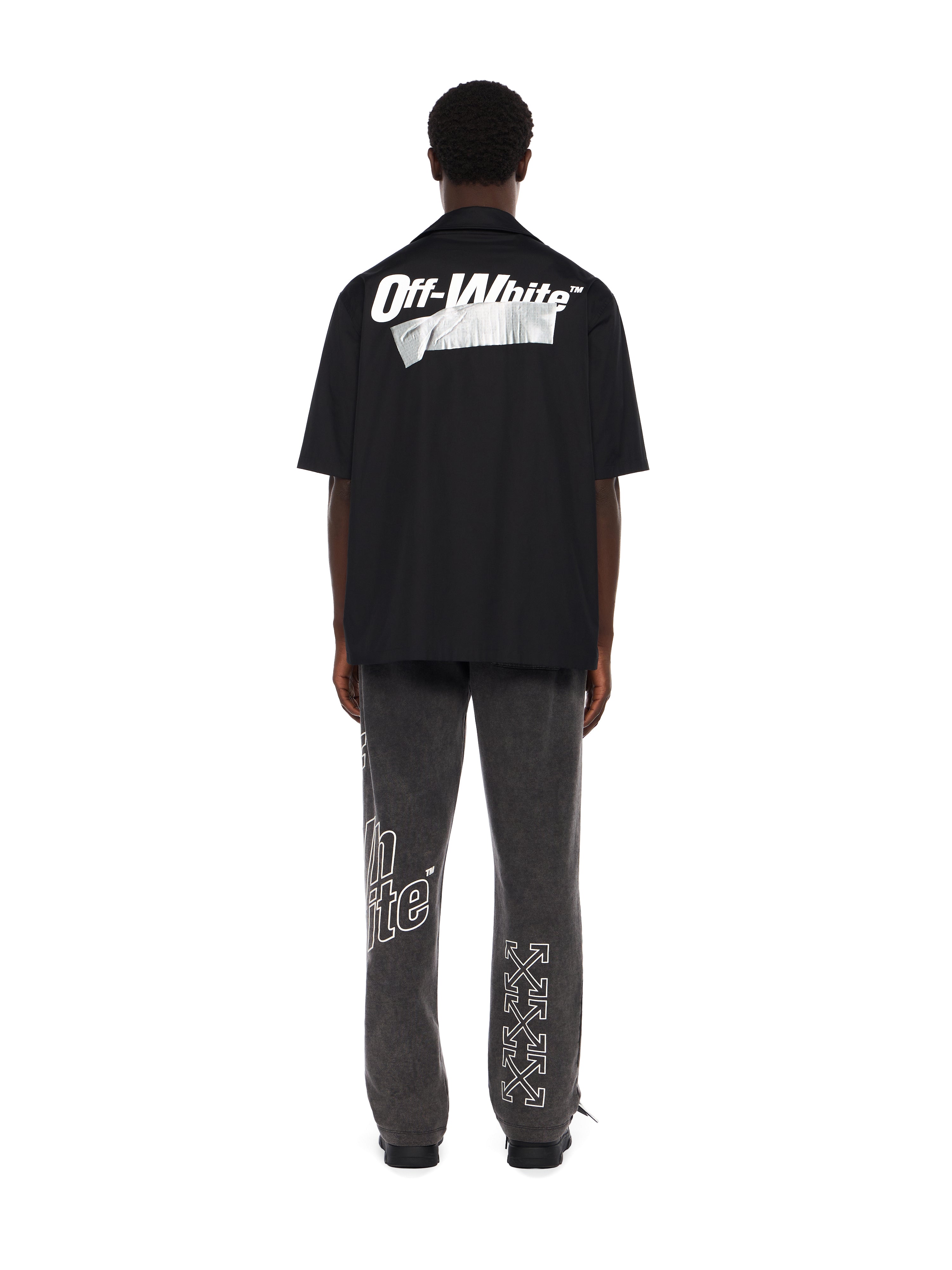 Off-White Tape Logo Bowling Shirt Black