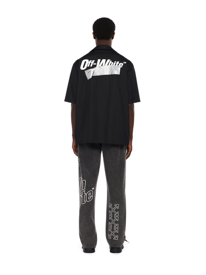 Off-White Tape Logo Bowling Shirt Black