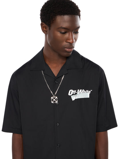 Off-White Tape Logo Bowling Shirt Black