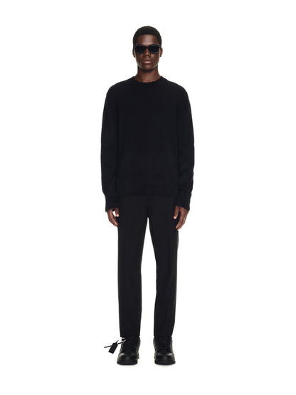 Off-White Mohair Arrow Knit Crewneck Black