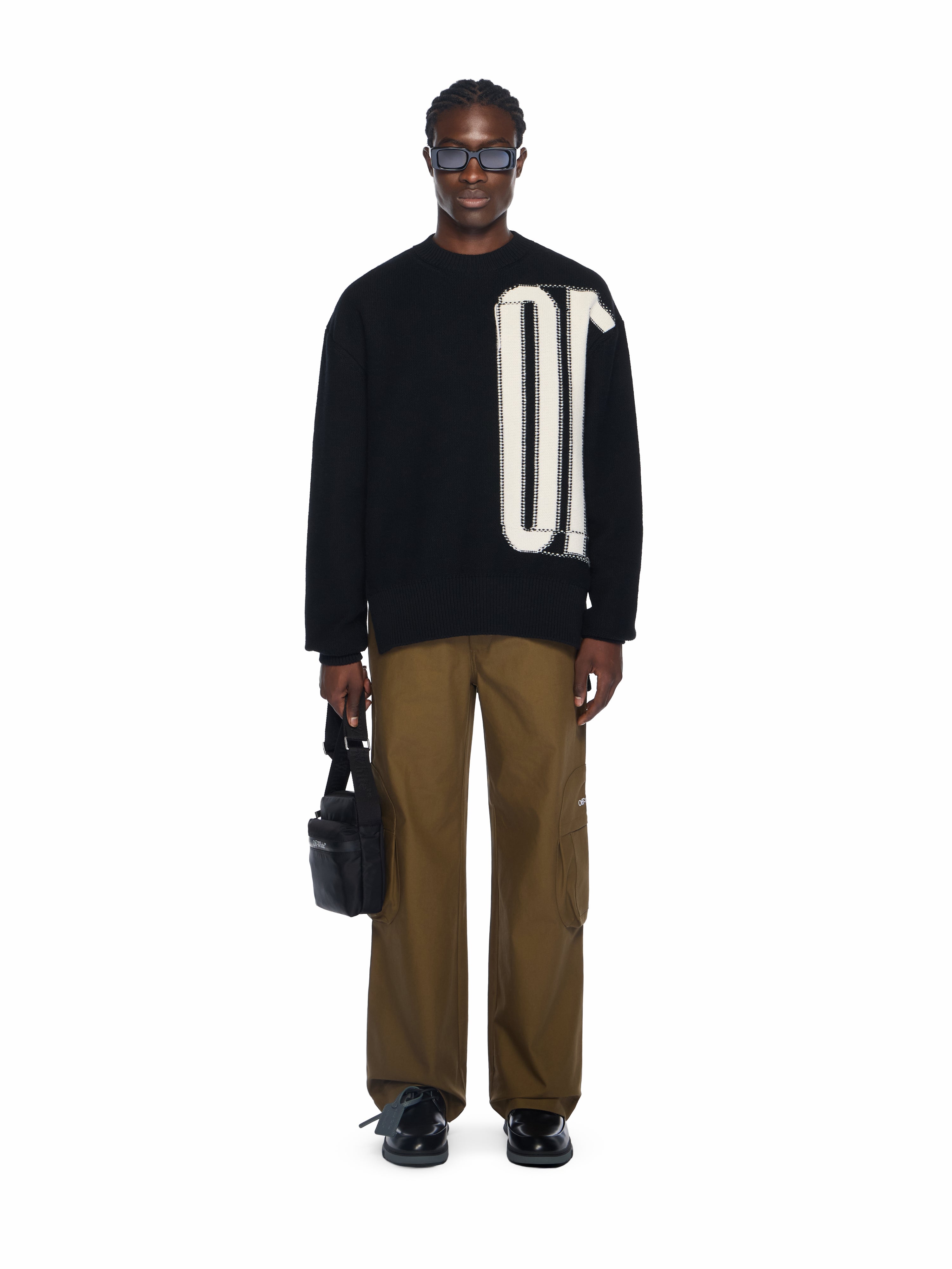 Off-White Big Off Knit Crewneck Sweater Black