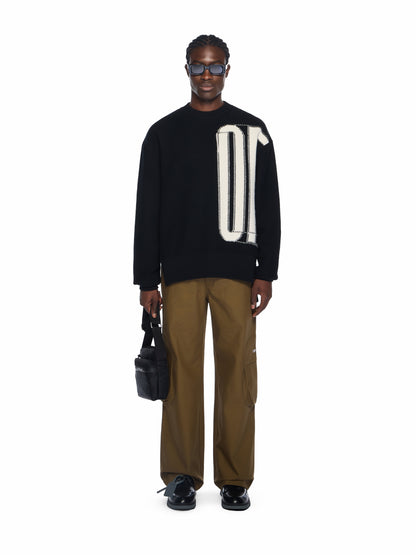 Off-White Big Off Knit Crewneck Sweater Black
