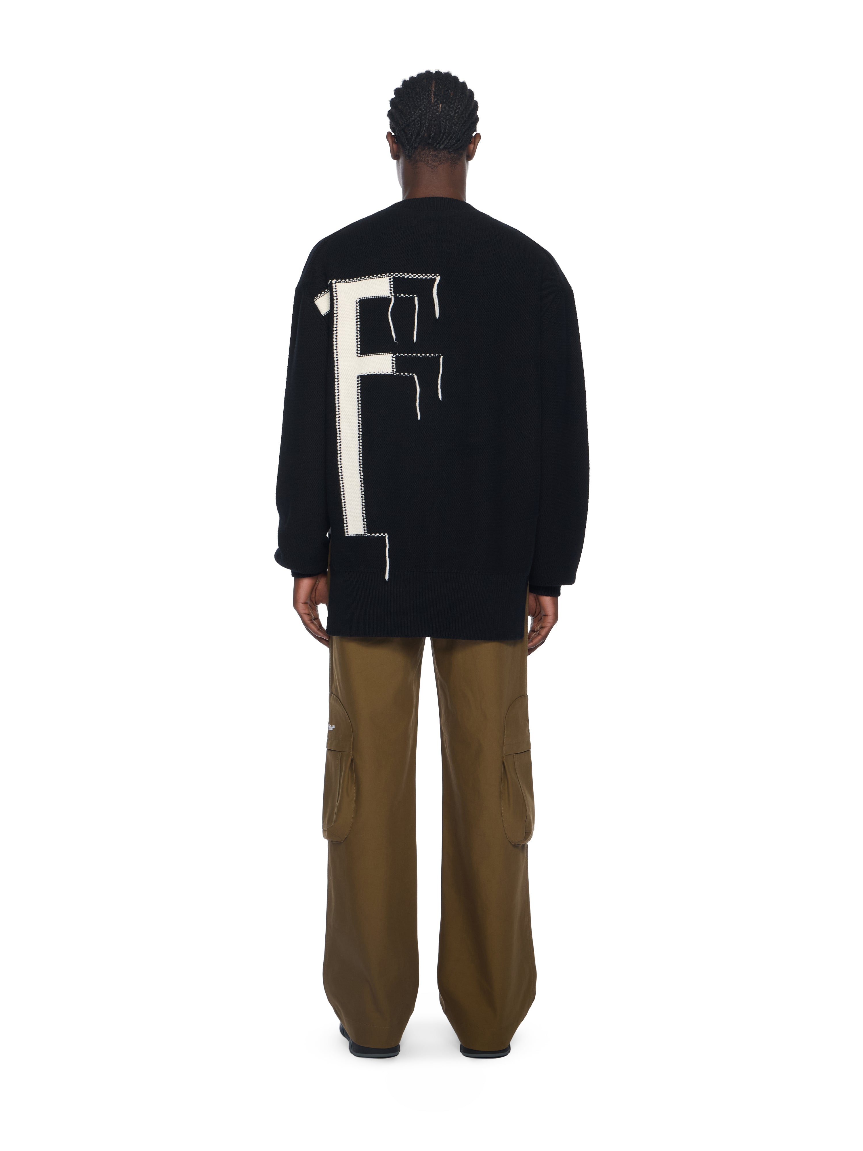 Off-White Big Off Knit Crewneck Sweater Black
