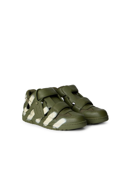 Off-White Out Of Office Striped Sandals Green