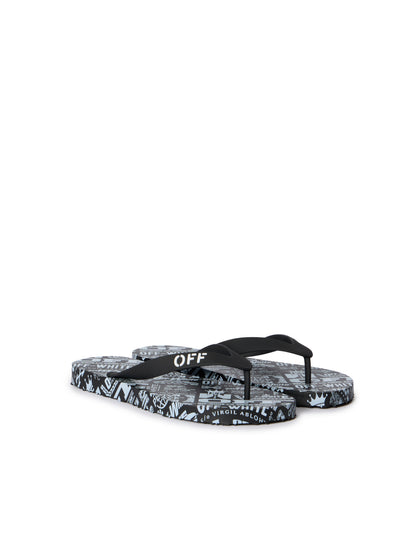 Off-White Off Stamp Flip Flops White