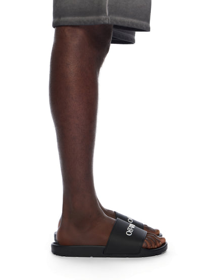 Off-White Bookish Slide Sandals Black