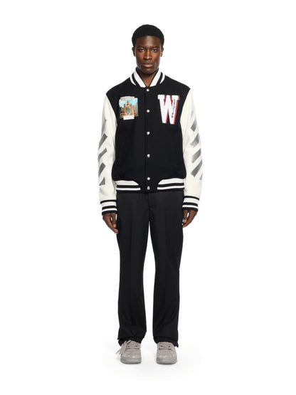 Off-White Soundsystem Varsity Jacket Black