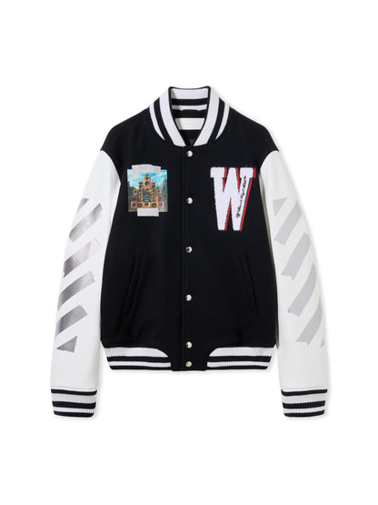 Off-White Soundsystem Varsity Jacket Black