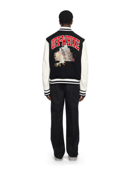 Off-White Soundsystem Varsity Jacket Black