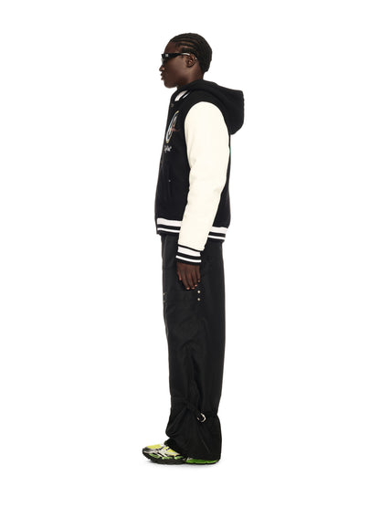 Off-White Cryst Fresco Oval Lea Wool Va Black