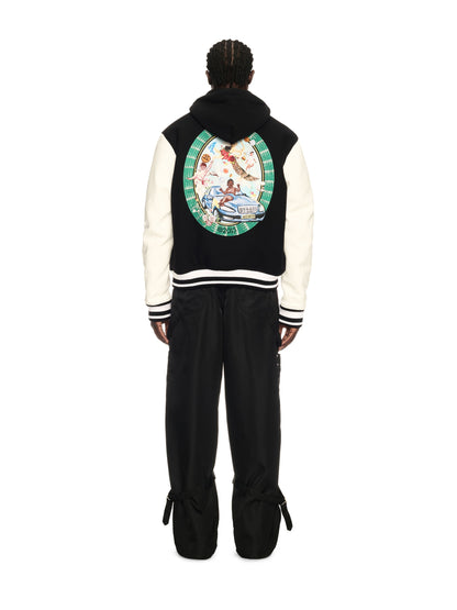 Off-White Cryst Fresco Oval Lea Wool Va Black