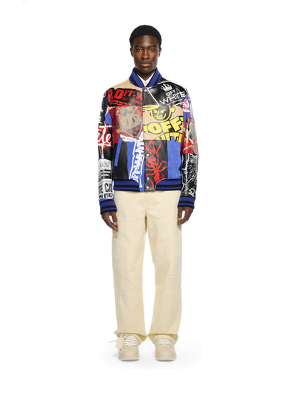 Off-White Multipatch Wool Varsity Jacket Multicolor
