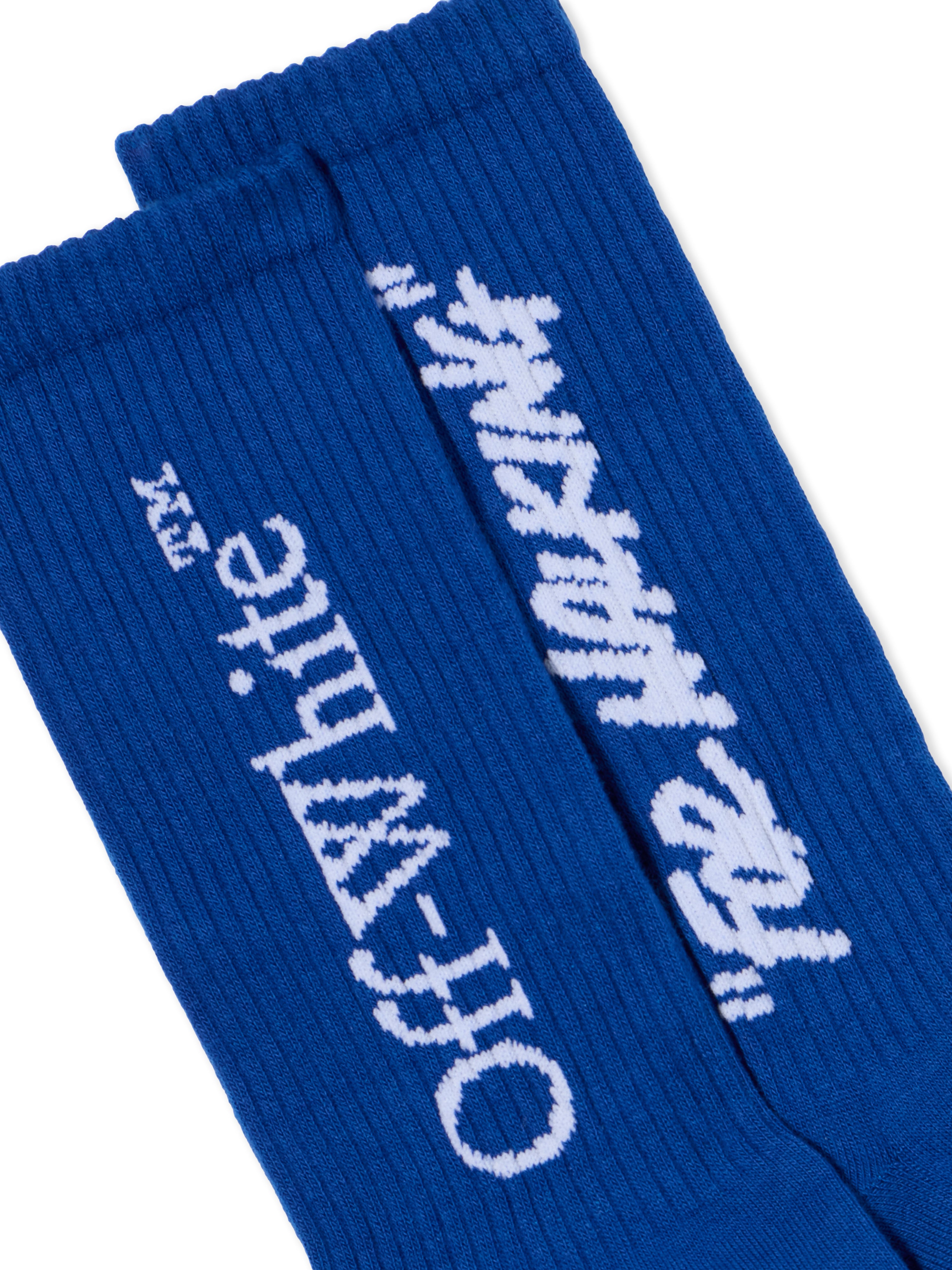 Off-White Mid Calf Socks Navy