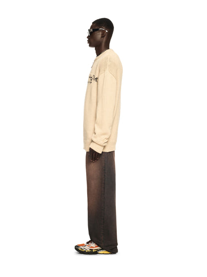Off-White Overdyed Straight Jeans Brown
