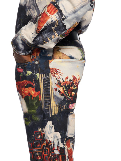 Off-White World Paint Relax Jeans None