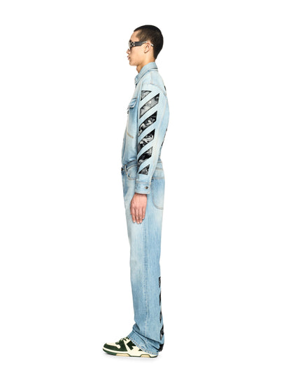 Off-White Fresco Diag Relaxed Jeans Blue
