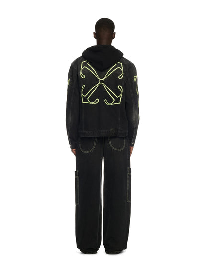 Off-White Off Irreg Den Cargo Jeans Black