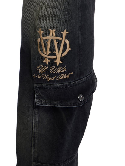 Off-White Gothic Skate Cargo Jeans Black