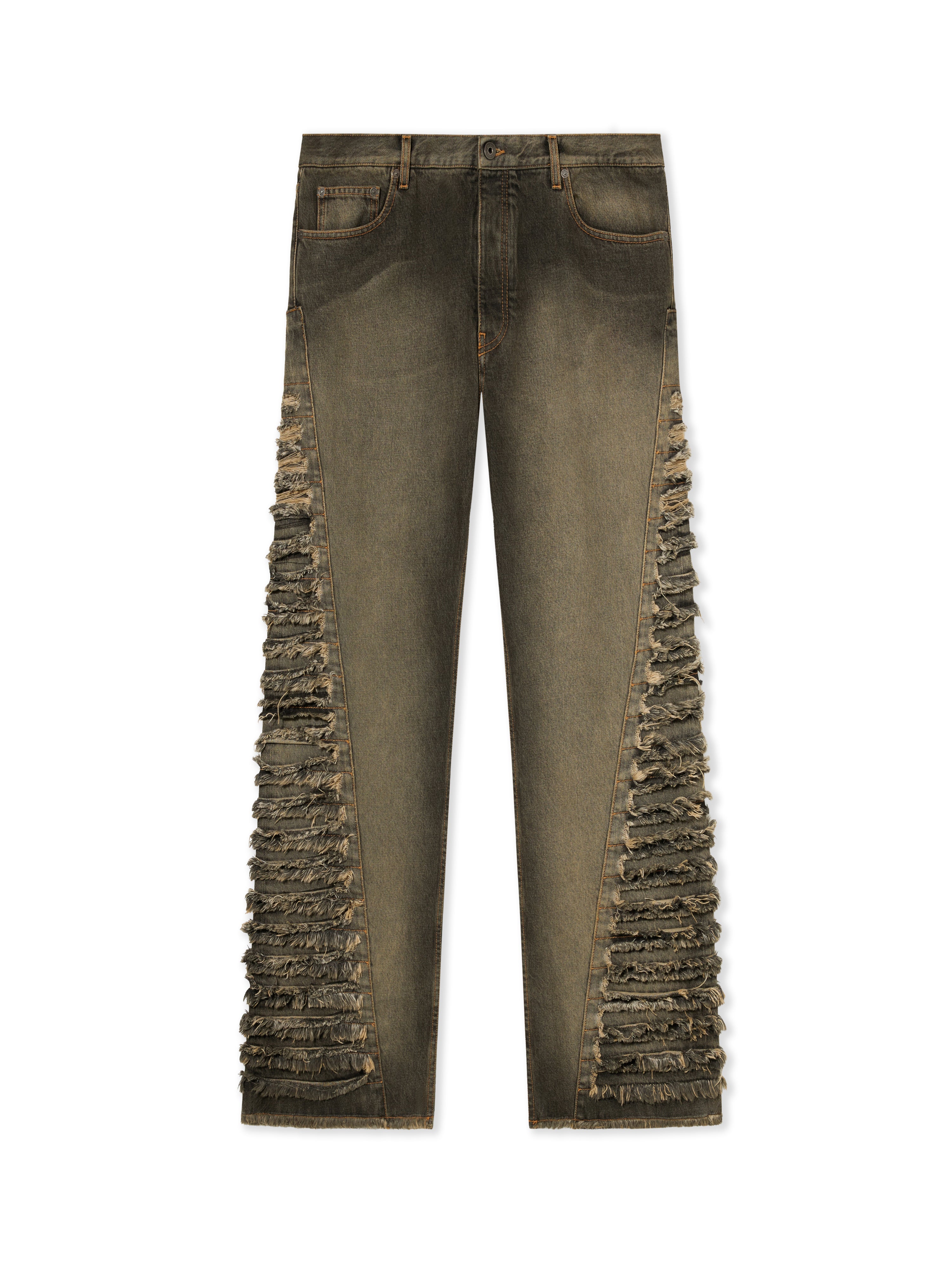 Off-White Side Distressed Jeans Black