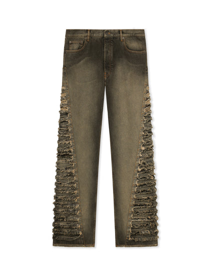 Off-White Side Distressed Jeans Black
