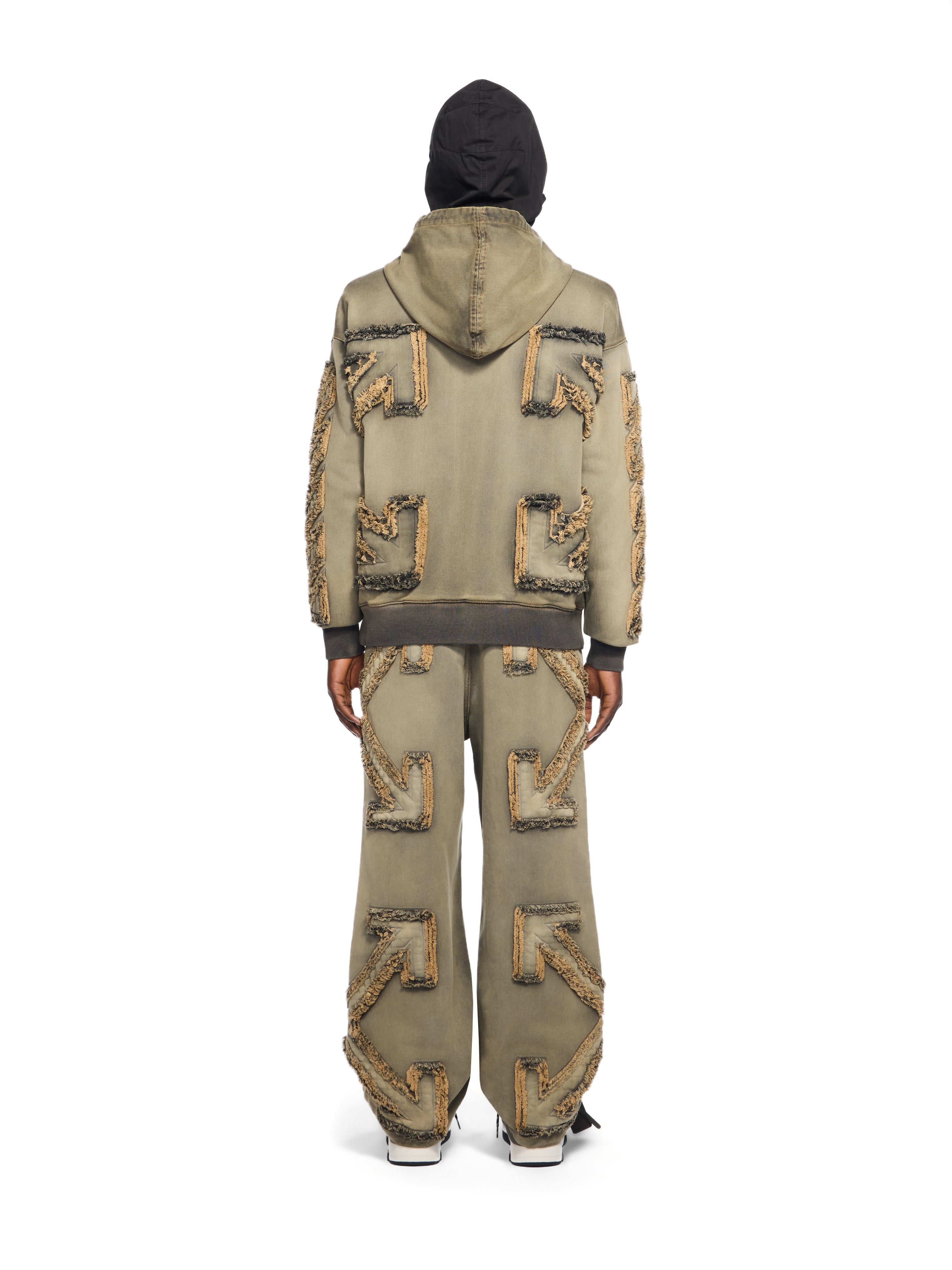 Off-White Distressed Denim Arrow Jogger Pants Black