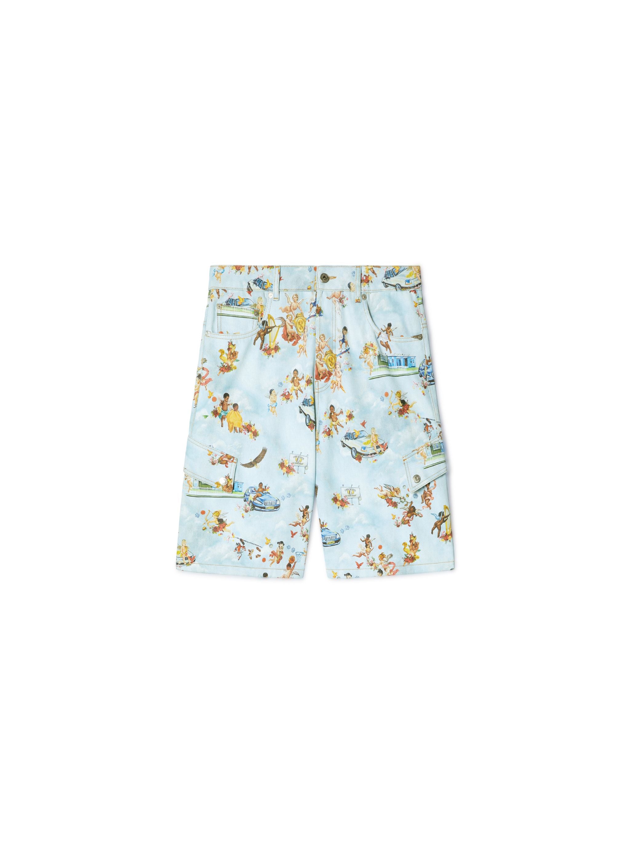 Off-White Fresco Print Den Safari Cargo Blue