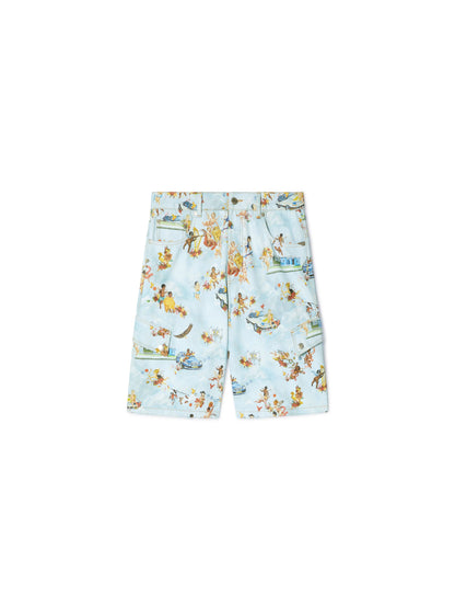 Off-White Fresco Print Den Safari Cargo Blue