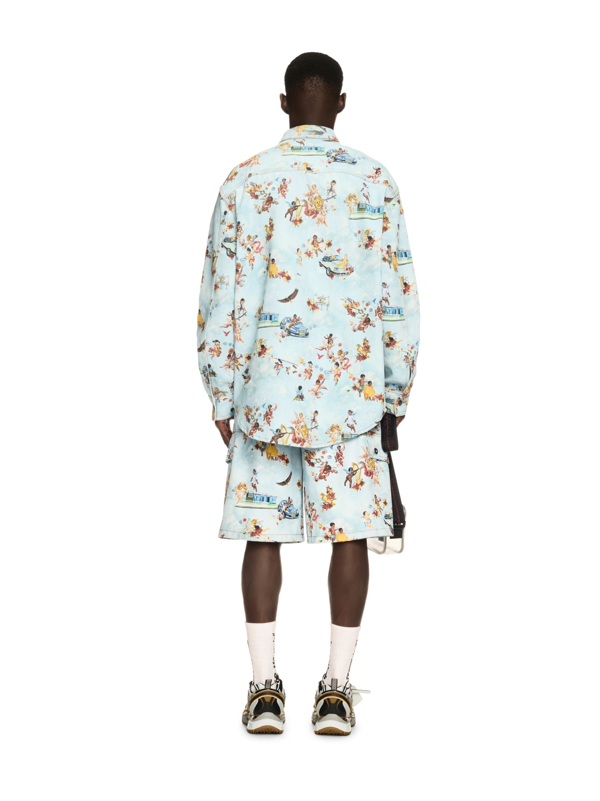 Off-White Fresco Print Den Safari Cargo Blue